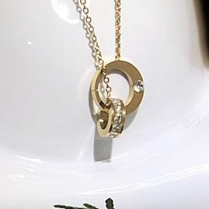 Double crystal Women fashion necklace